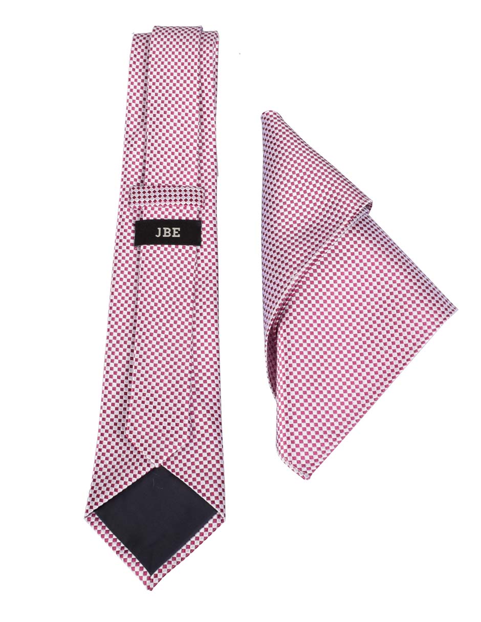 Set de corbata y pañuelo regular estampado a cuadros para hombre