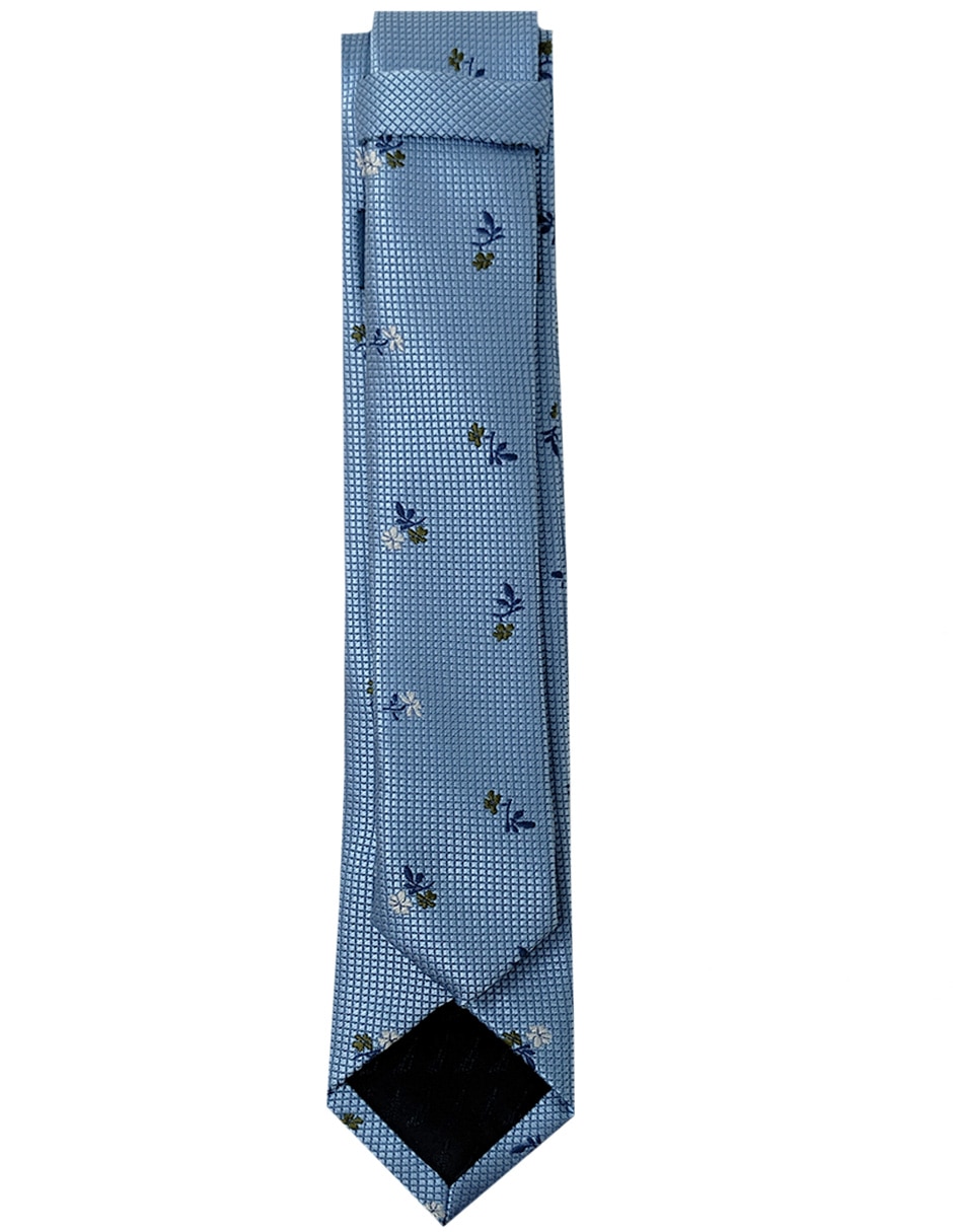 Corbata Slim (4-6 cm) de Poliéster estampado Floral para Hombre
