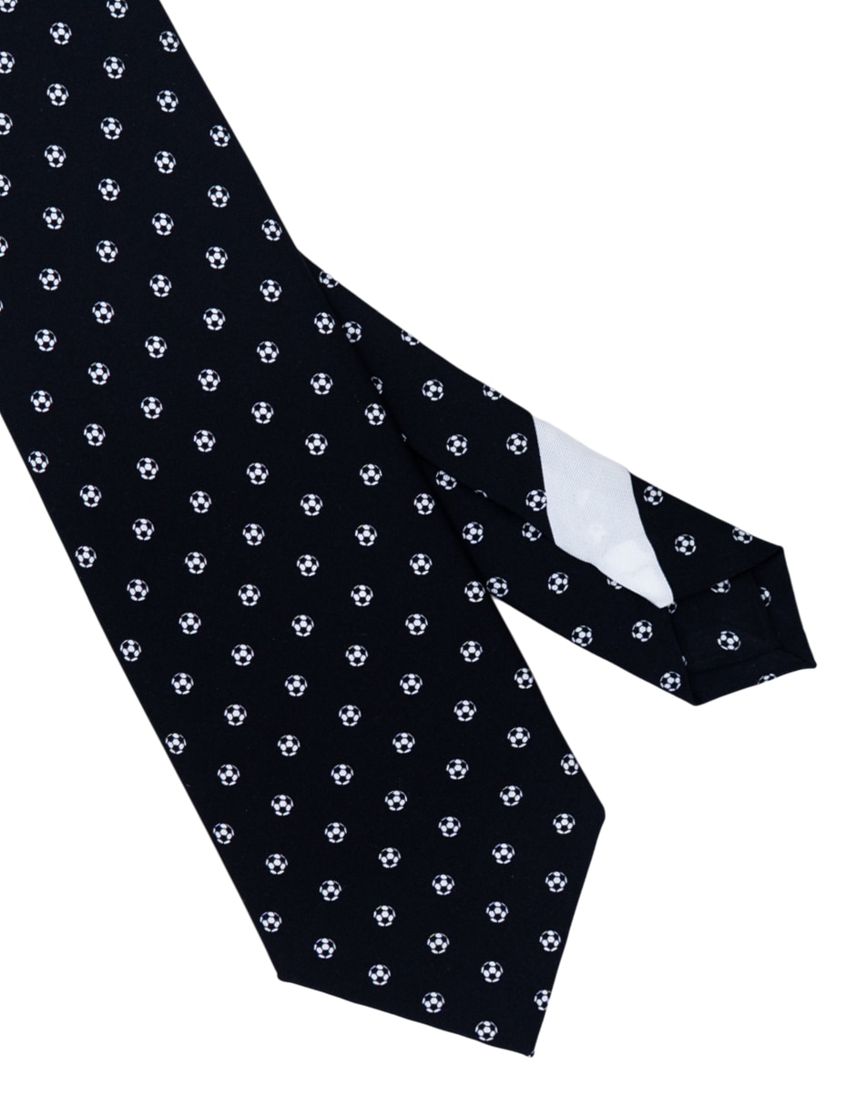 Corbata regular de seda estampado gráfico para hombre 4
