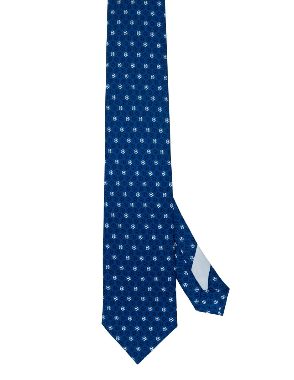 Corbata regular de seda estampado gráfico para hombre 1