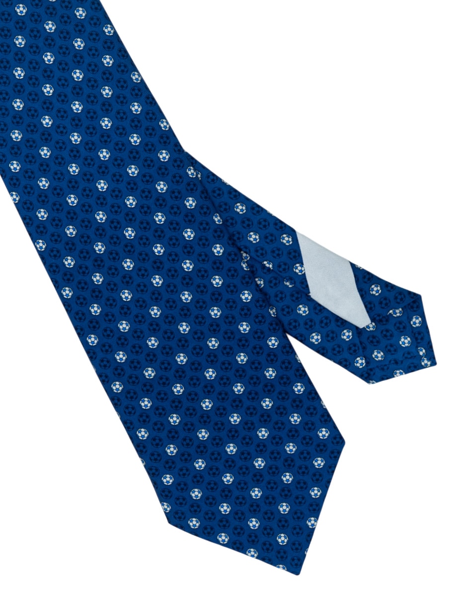Corbata regular de seda estampado gráfico para hombre 4