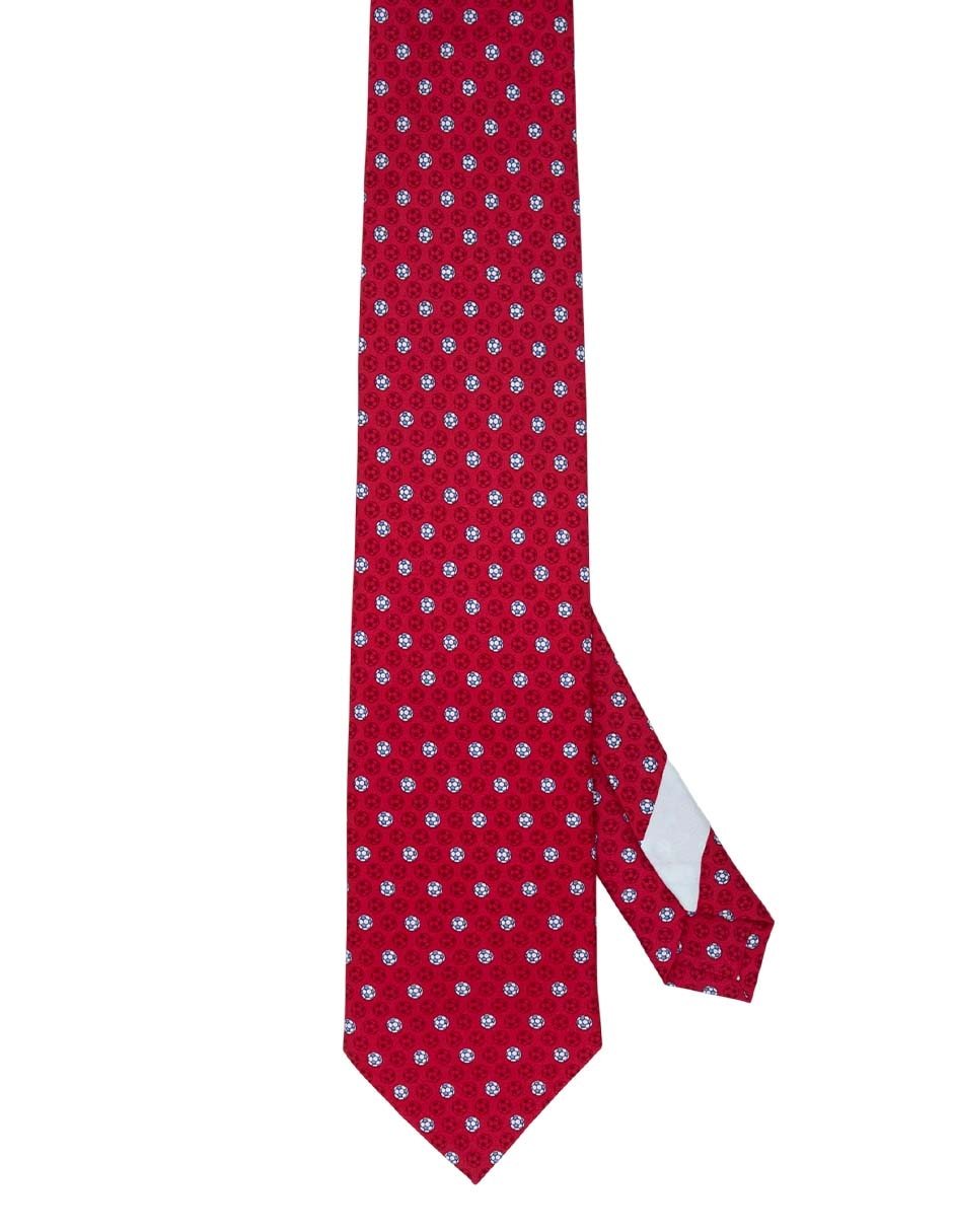 Corbata regular de seda estampada para hombre 1