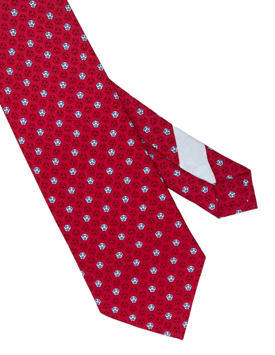 Corbata regular de seda estampada para hombre