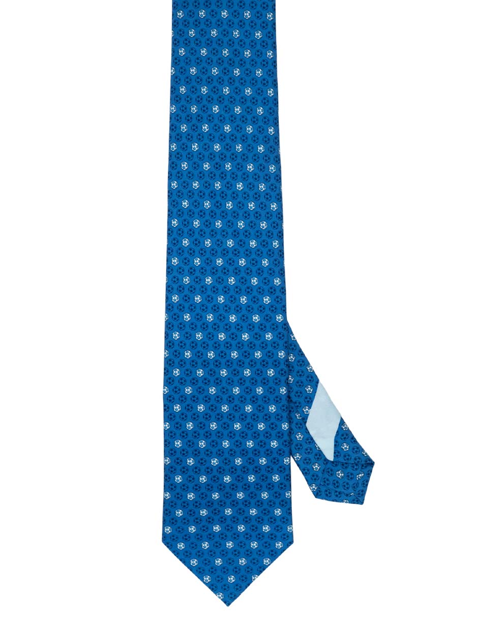 Corbata regular de seda estampado gráfico para hombre 1