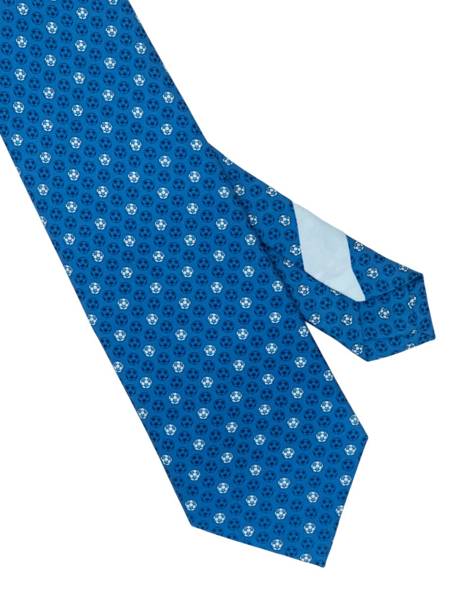 Corbata regular de seda estampado gráfico para hombre 4