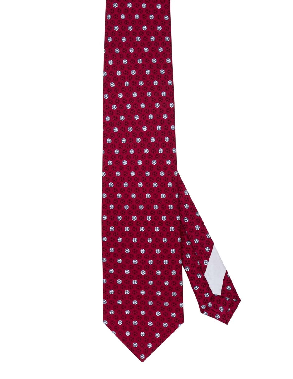 Corbata regular de seda estampado gráfico para hombre 1