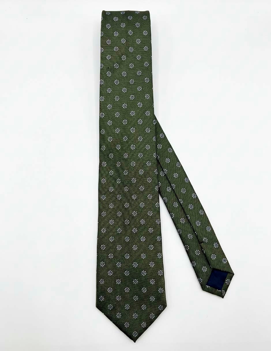 Corbata slim de seda estampado floral para hombre