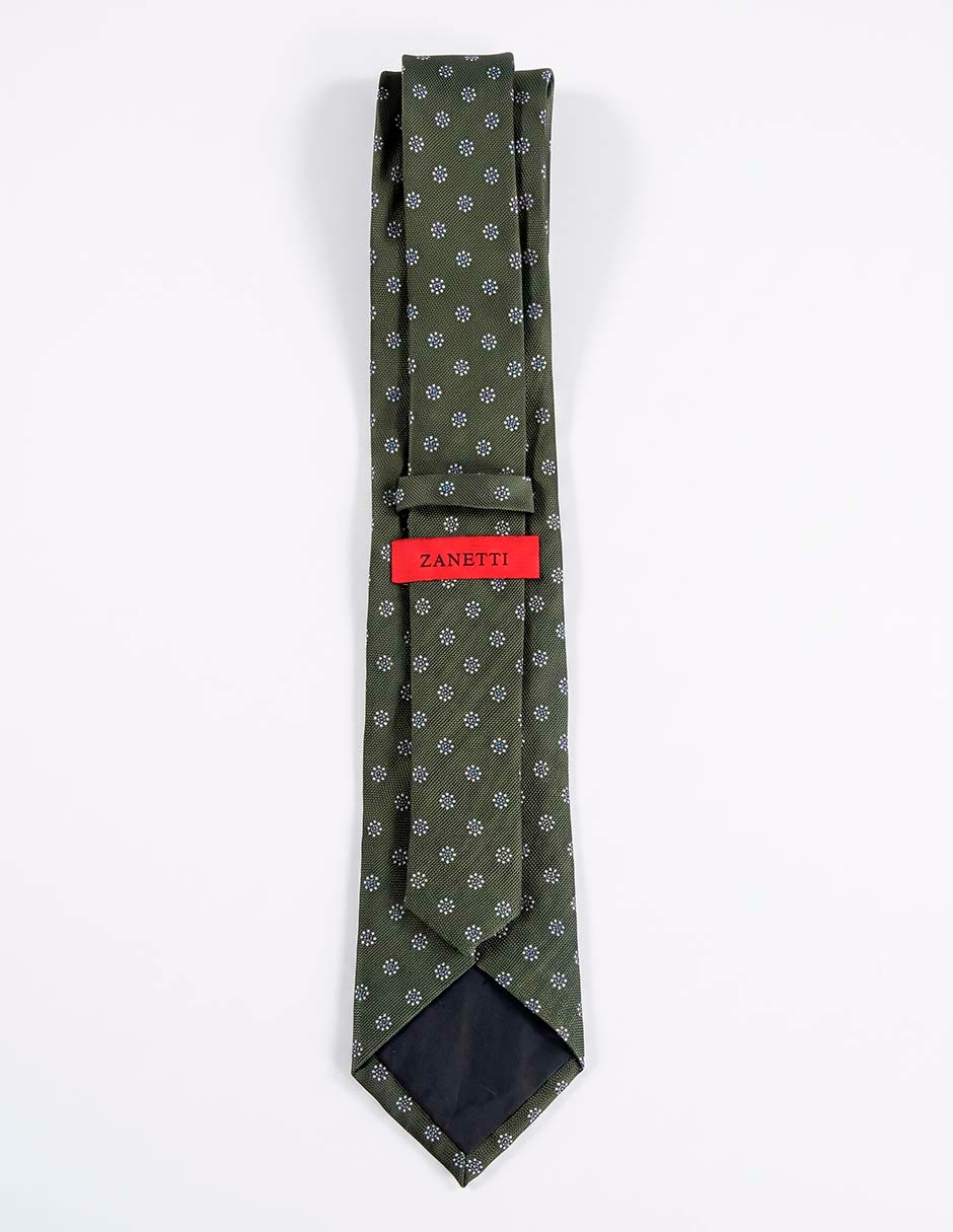 Corbata slim de seda estampado floral para hombre