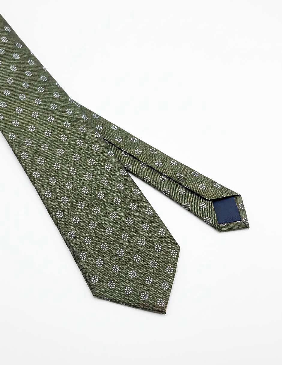 Corbata slim de seda estampado floral para hombre