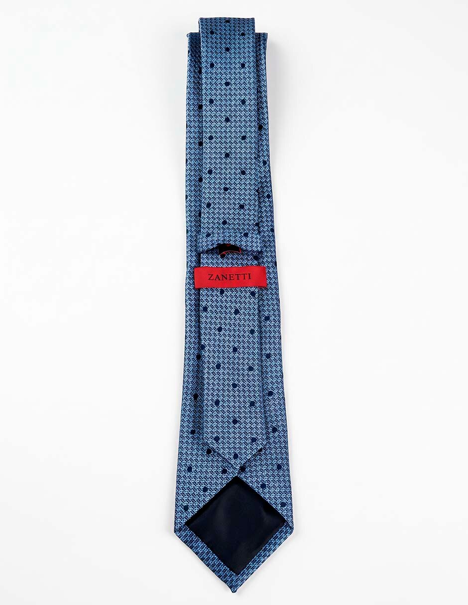 Corbata slim (4-6 cm) de seda estampado lunares para hombre 2
