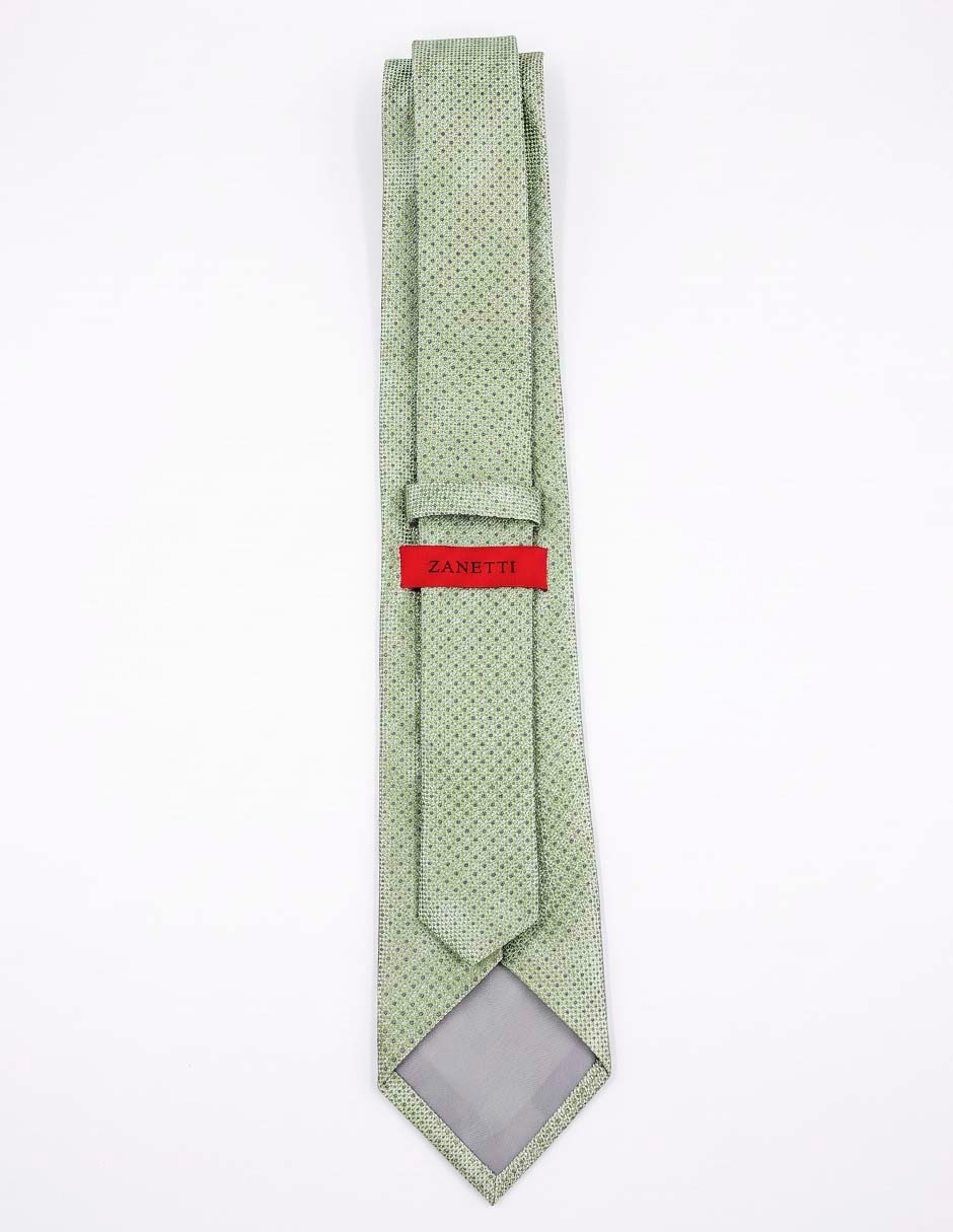Corbata slim (4-6 cm) de seda estampado lunares para hombre