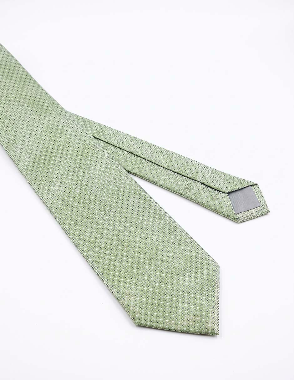 Corbata slim (4-6 cm) de seda estampado lunares para hombre