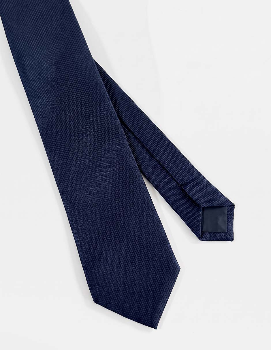 Corbata slim de seda estampado texturizado para hombre