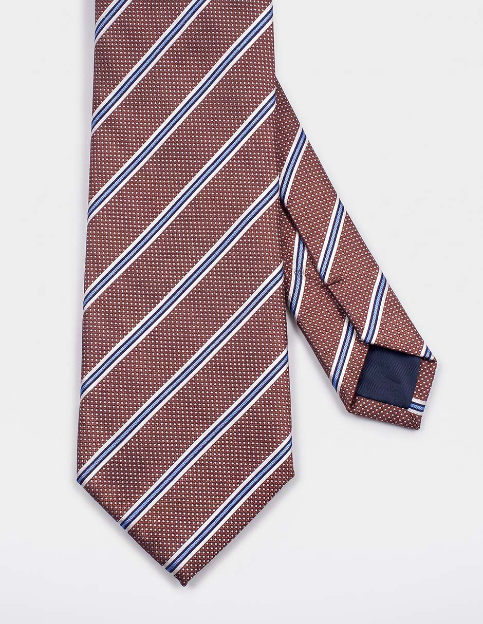 Corbata slim estampado a rayas para hombre