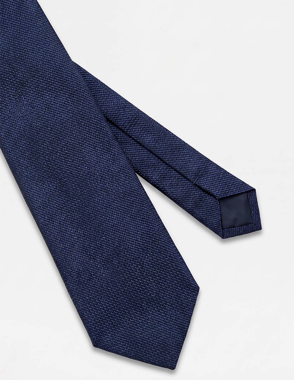 Corbata slim de seda estampado texturizado para hombre