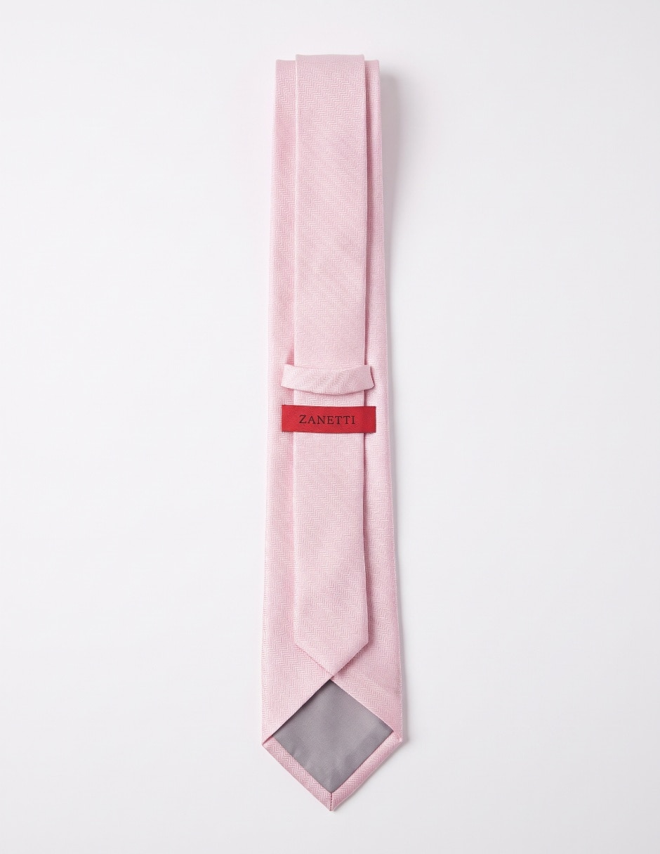 Corbata slim (4-6 cm) de seda estampado liso para hombre 2