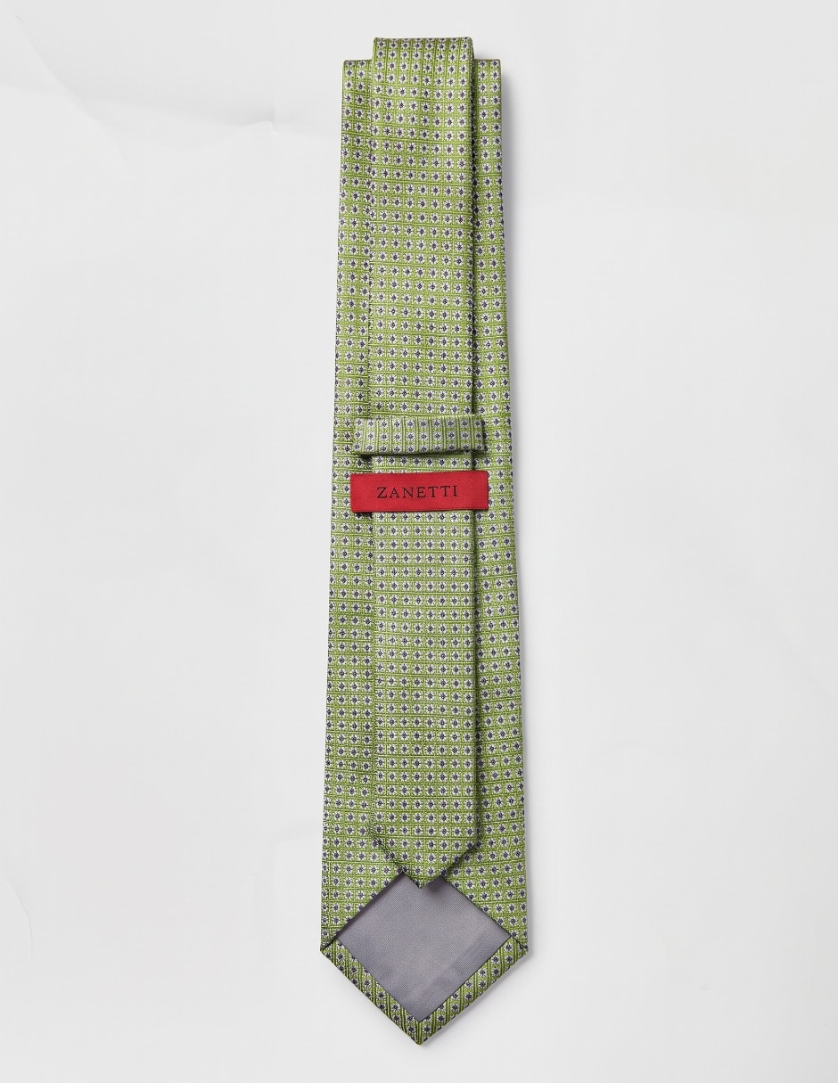 Corbata slim (4-6 cm) de seda estampado floral para hombre 2