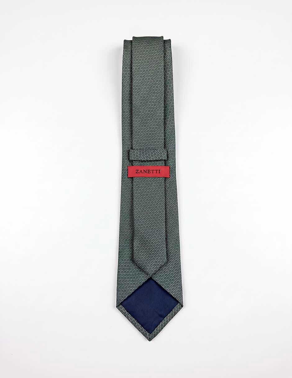 Corbata slim (4-6 cm) de seda estampado geométrico para hombre 2
