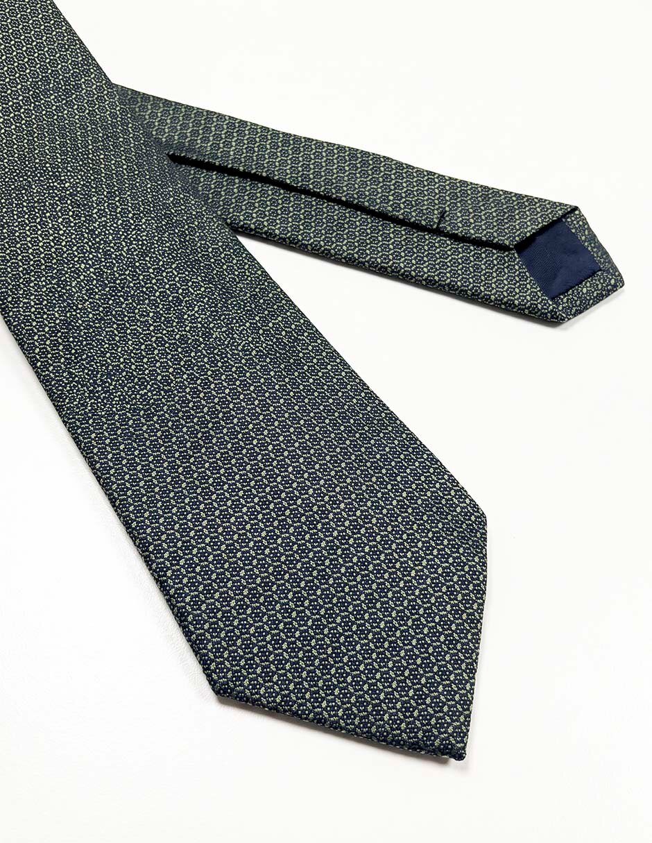 Corbata slim (4-6 cm) de seda estampado geométrico para hombre 3