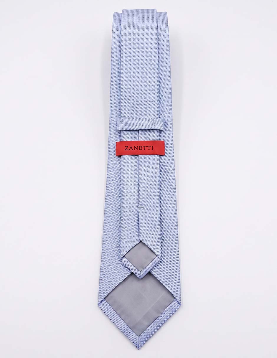 Corbata slim de seda estampado lunares para hombre