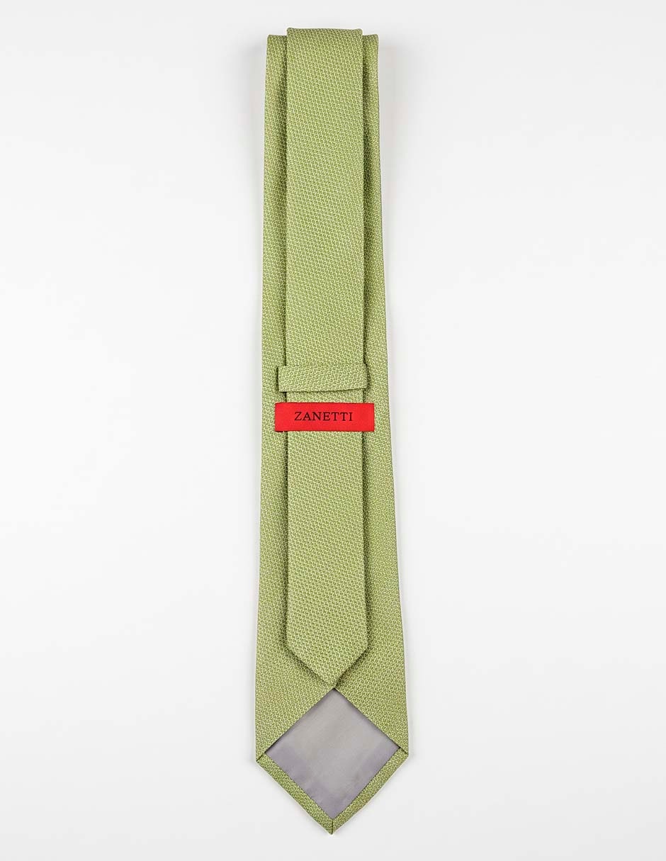 Corbata slim de seda estampado lunares para hombre