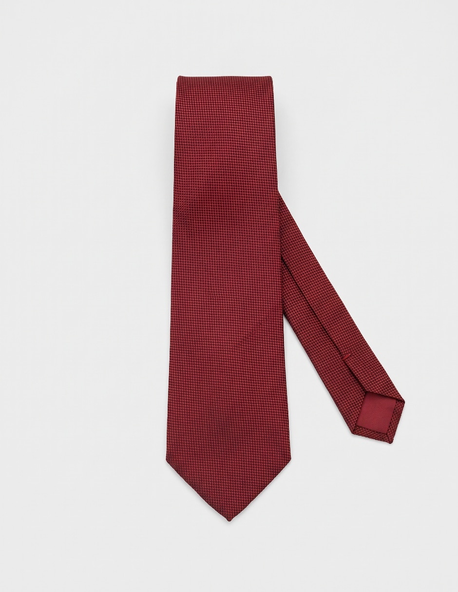 Corbata slim (4-6 cm) de seda estampado jacquard para hombre