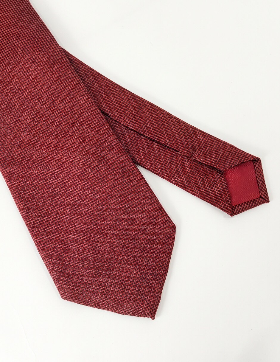 Corbata slim (4-6 cm) de seda estampado jacquard para hombre 3