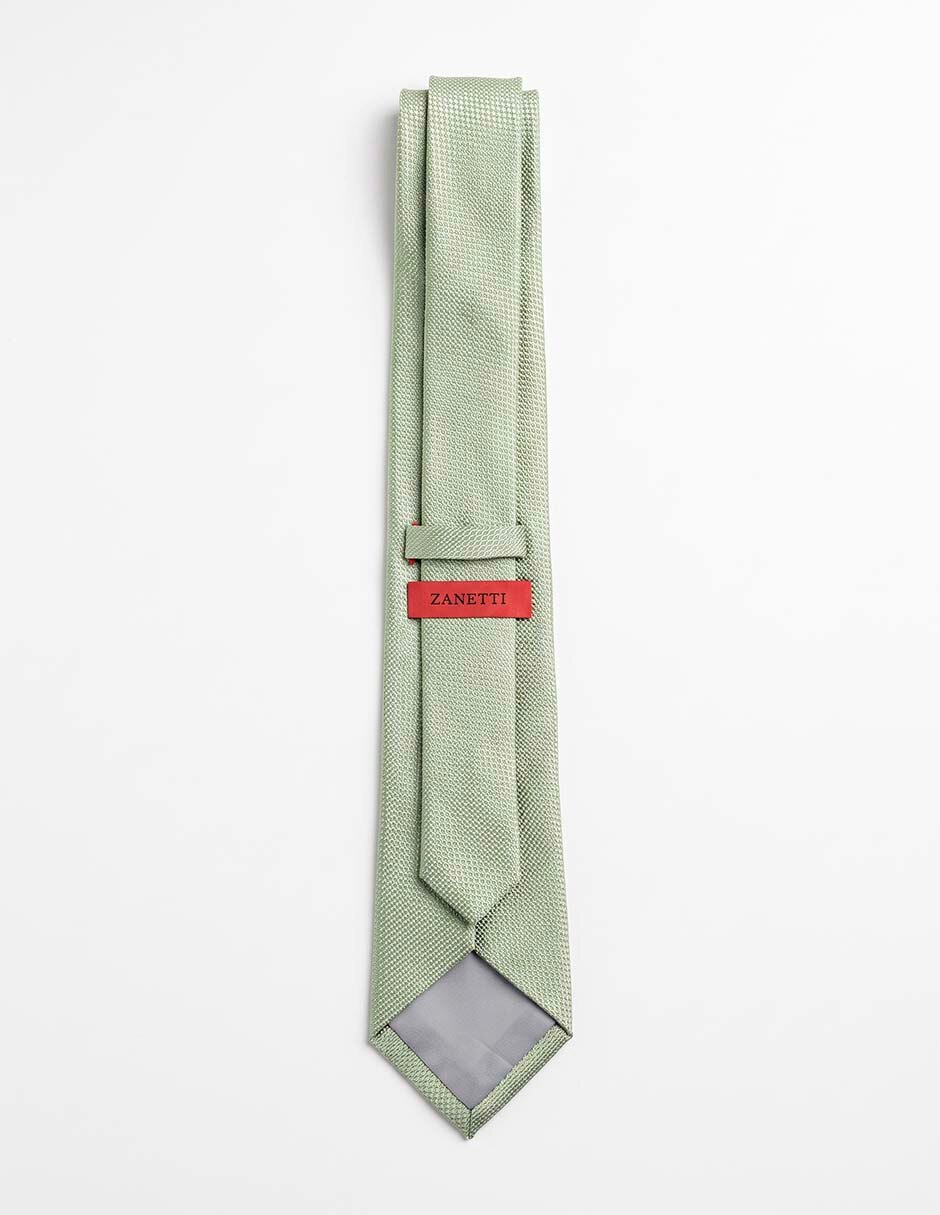 Corbata slim de seda estampado microprint para hombre 2