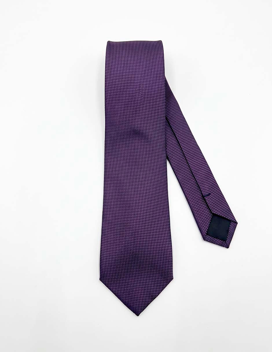 Corbata slim de seda estampado lunares para hombre