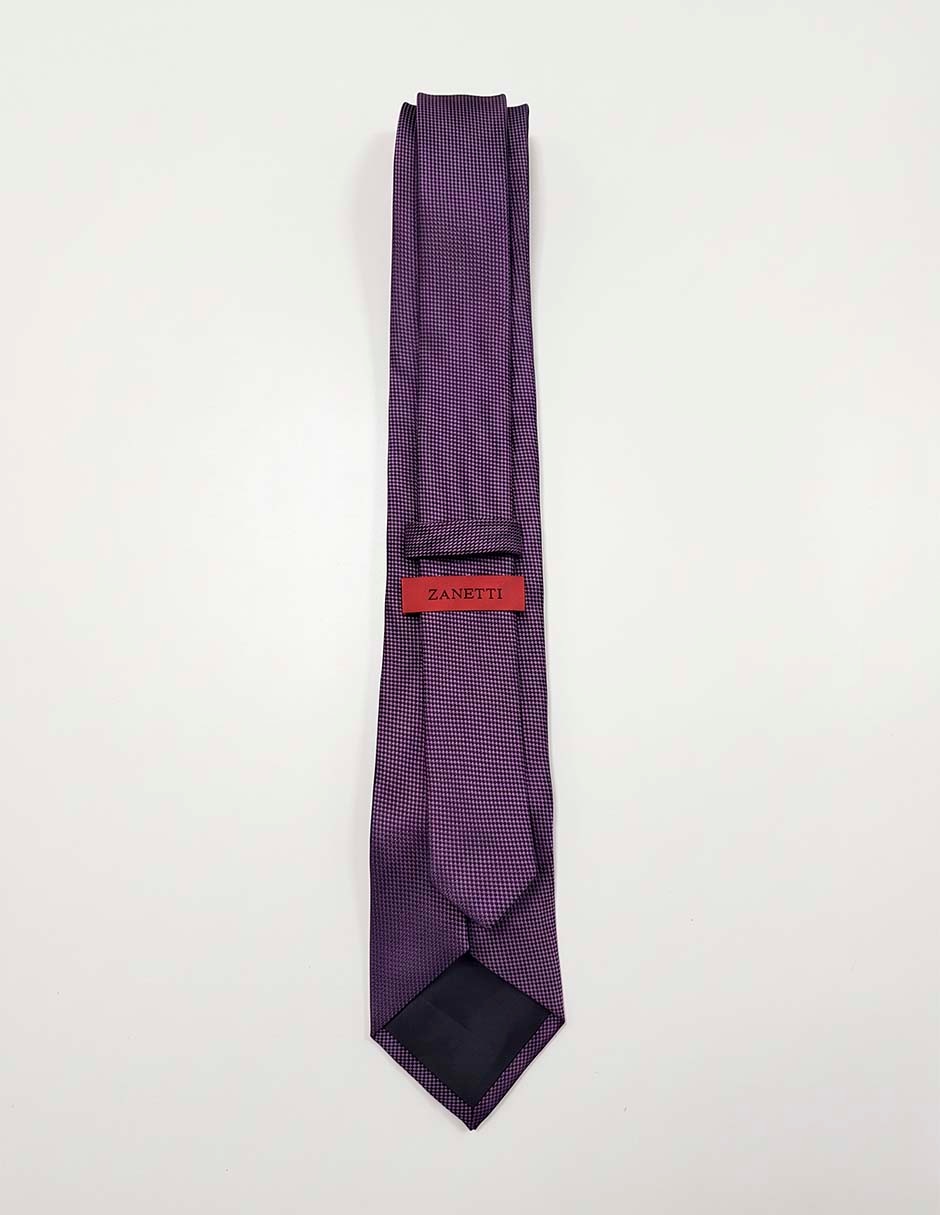 Corbata slim de seda estampado lunares para hombre