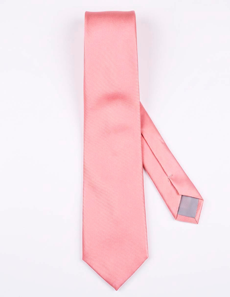 Corbata slim (4-6 cm) de seda estampado liso para hombre