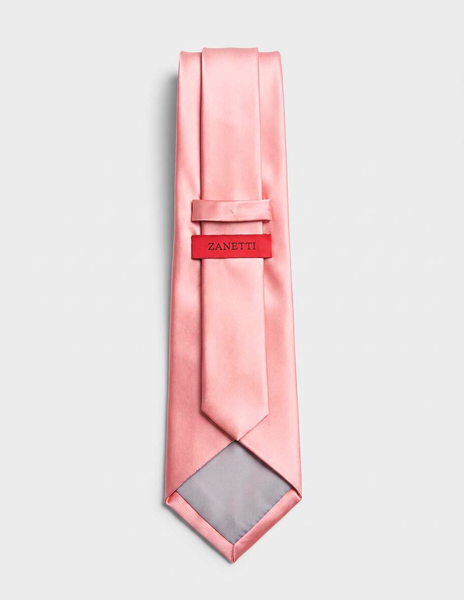 Corbata slim (4-6 cm) de seda estampado liso para hombre 2