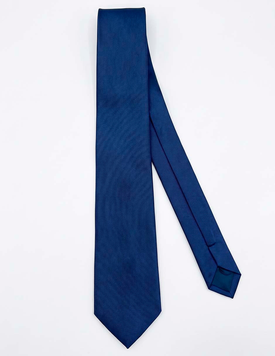 Corbata slim de seda estampado liso para hombre