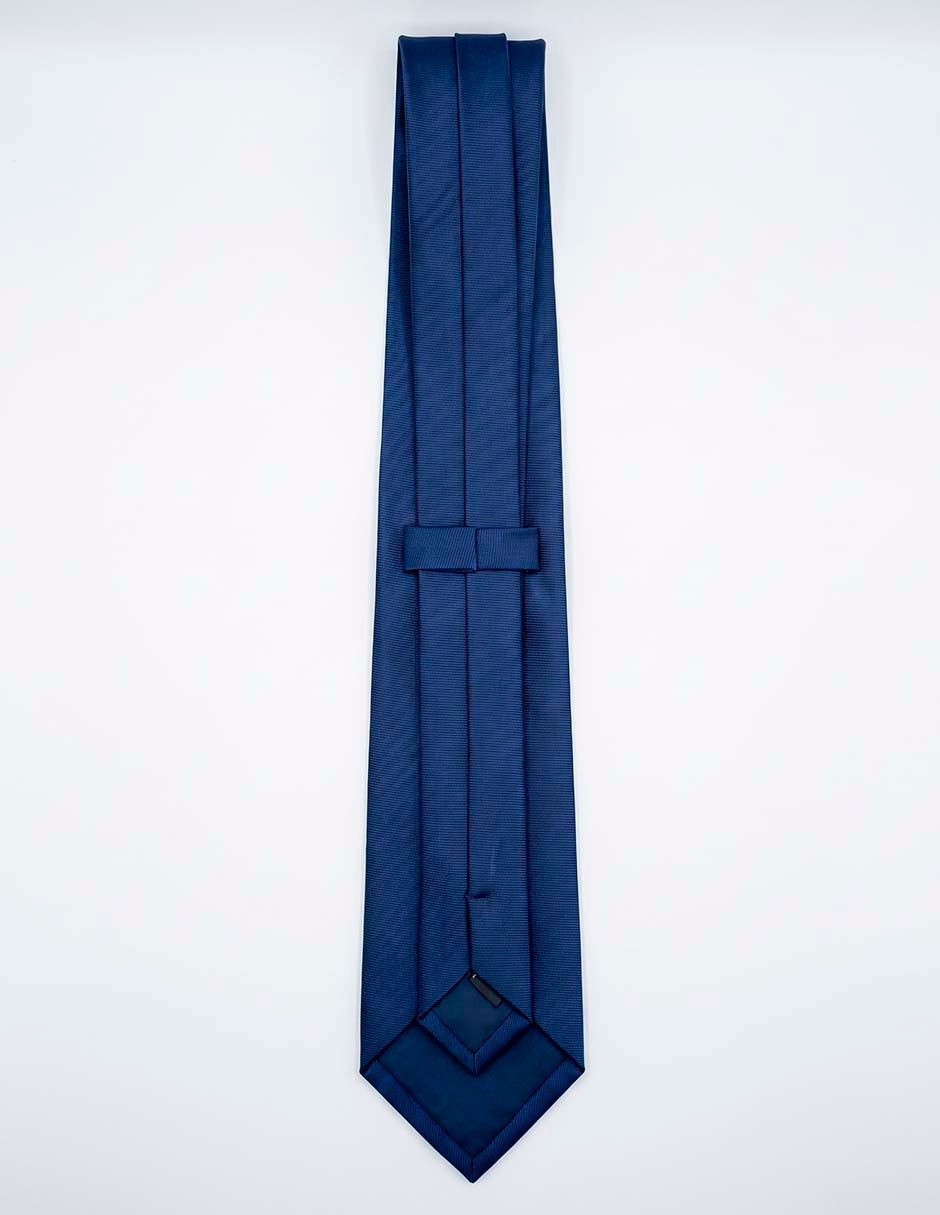 Corbata slim de seda estampado liso para hombre