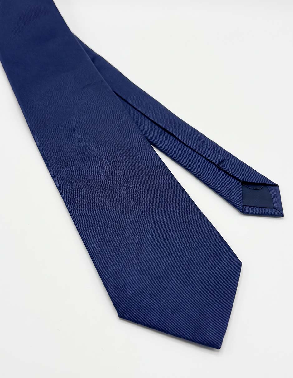 Corbata slim de seda estampado liso para hombre