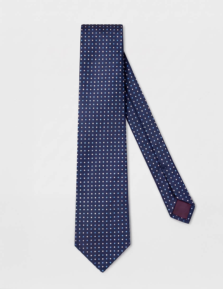 Corbata calderoni regular de seda para hombre