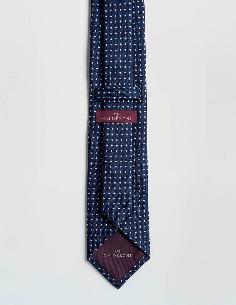 Corbata calderoni regular de seda para hombre
