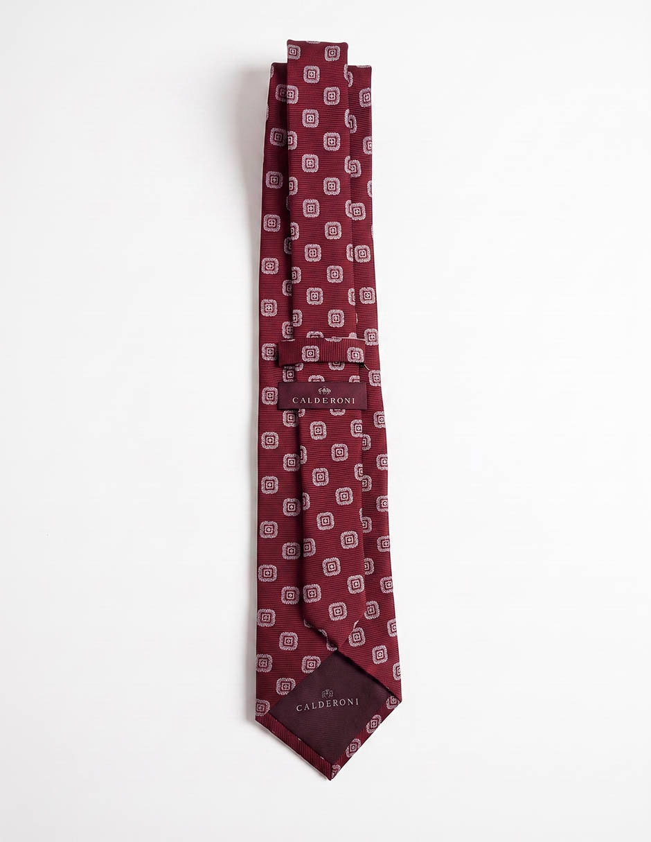 Corbata calderoni regular de seda estampado floral para hombre