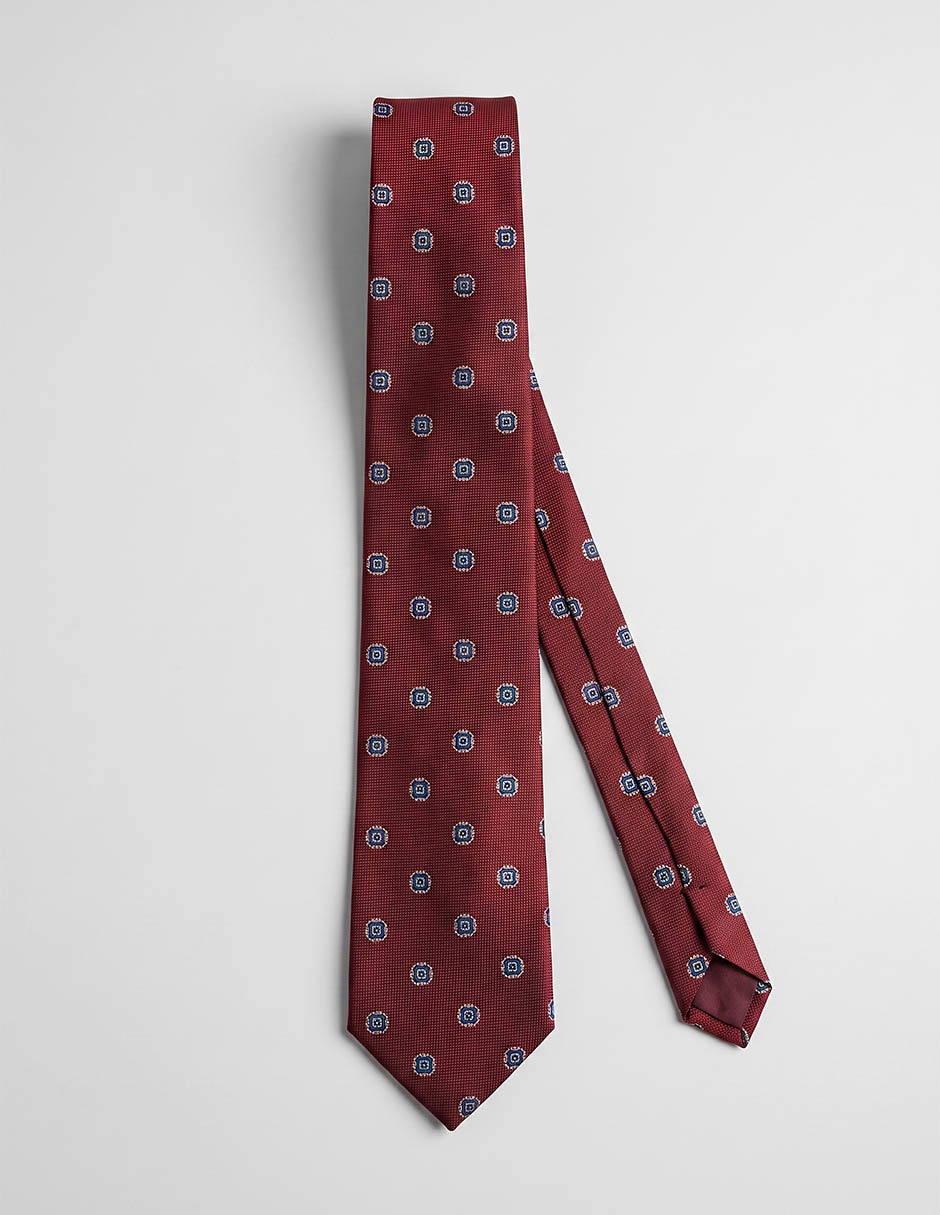 Corbata calderoni regular de seda para hombre