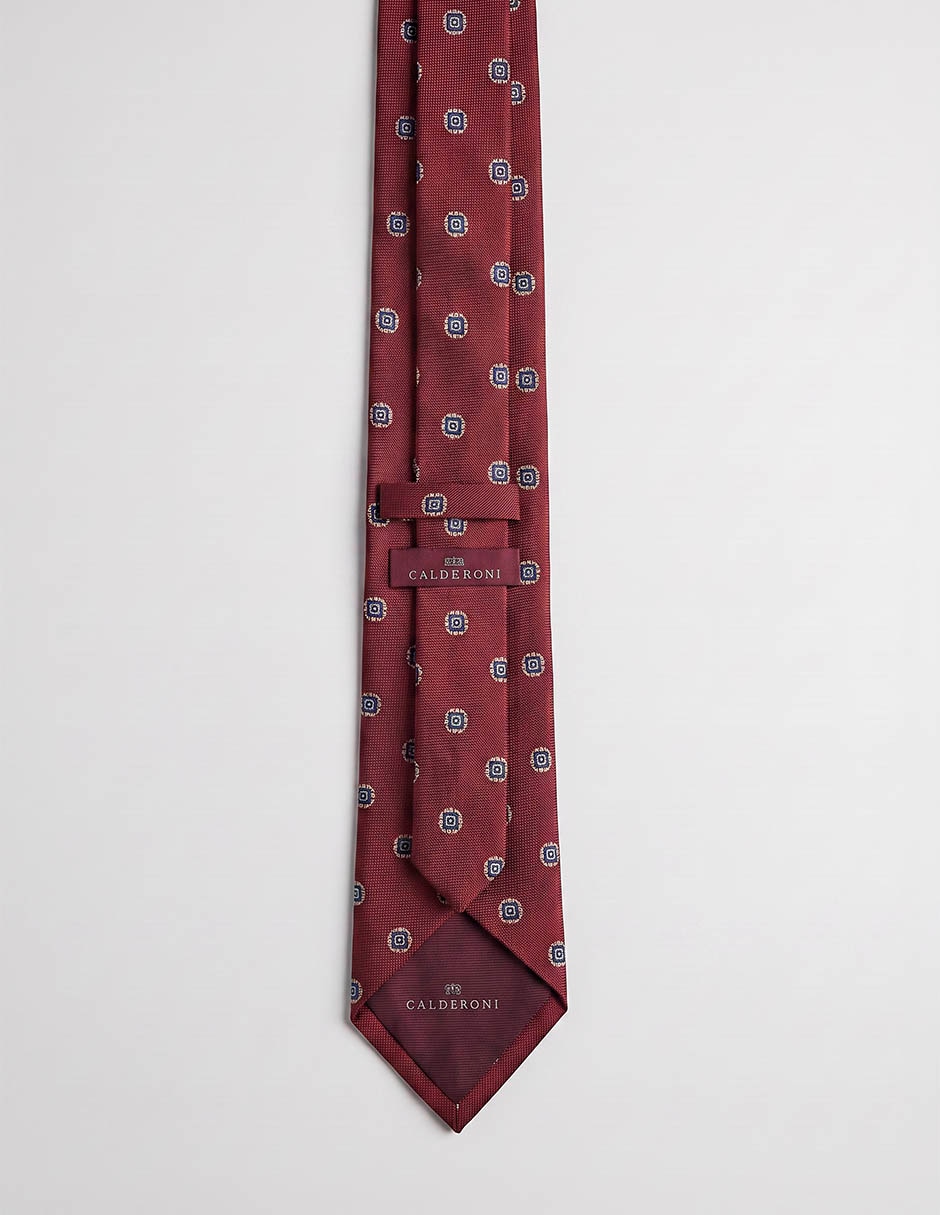 Corbata calderoni regular de seda para hombre