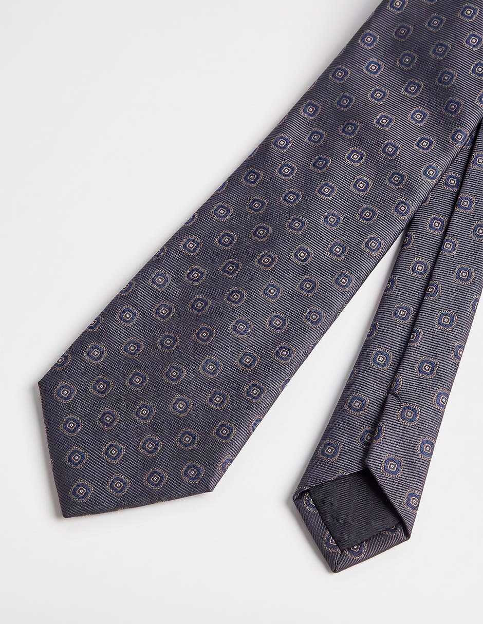Corbata calderoni regular de seda estampado floral para hombre