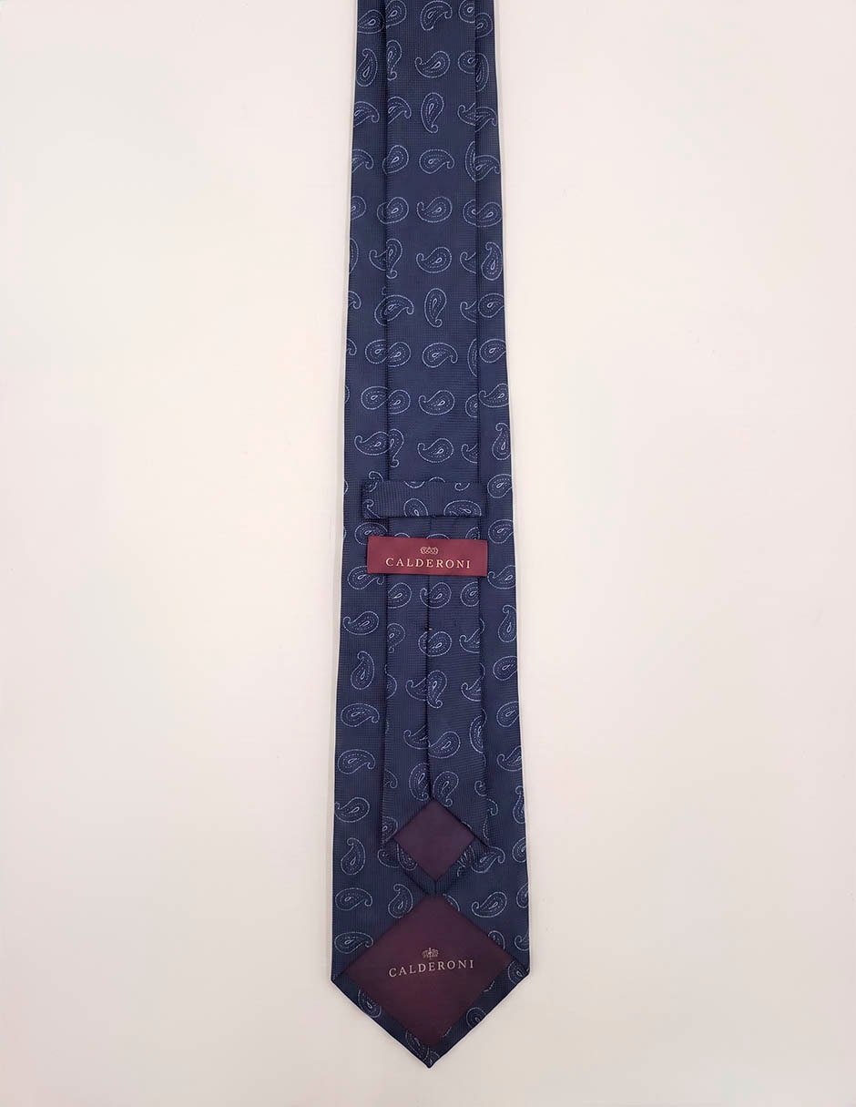 Corbata calderoni regular de seda para hombre