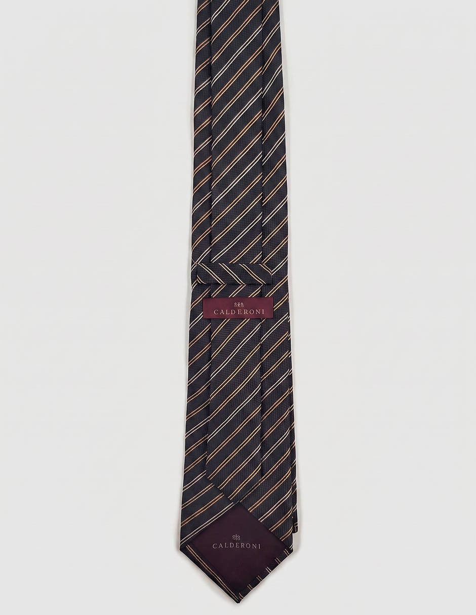 Corbata calderoni regular de seda para hombre