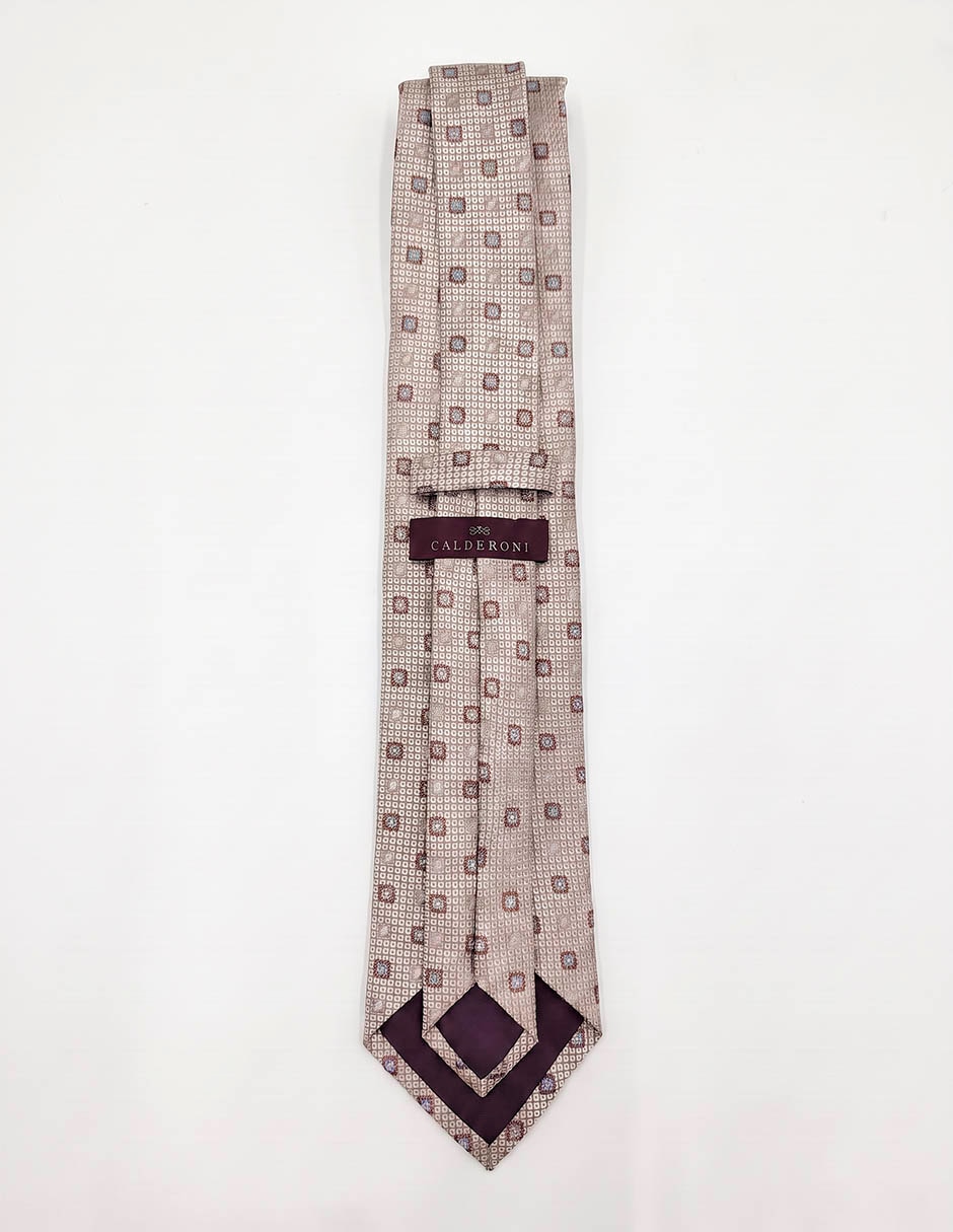 Corbata calderoni regular de seda para hombre