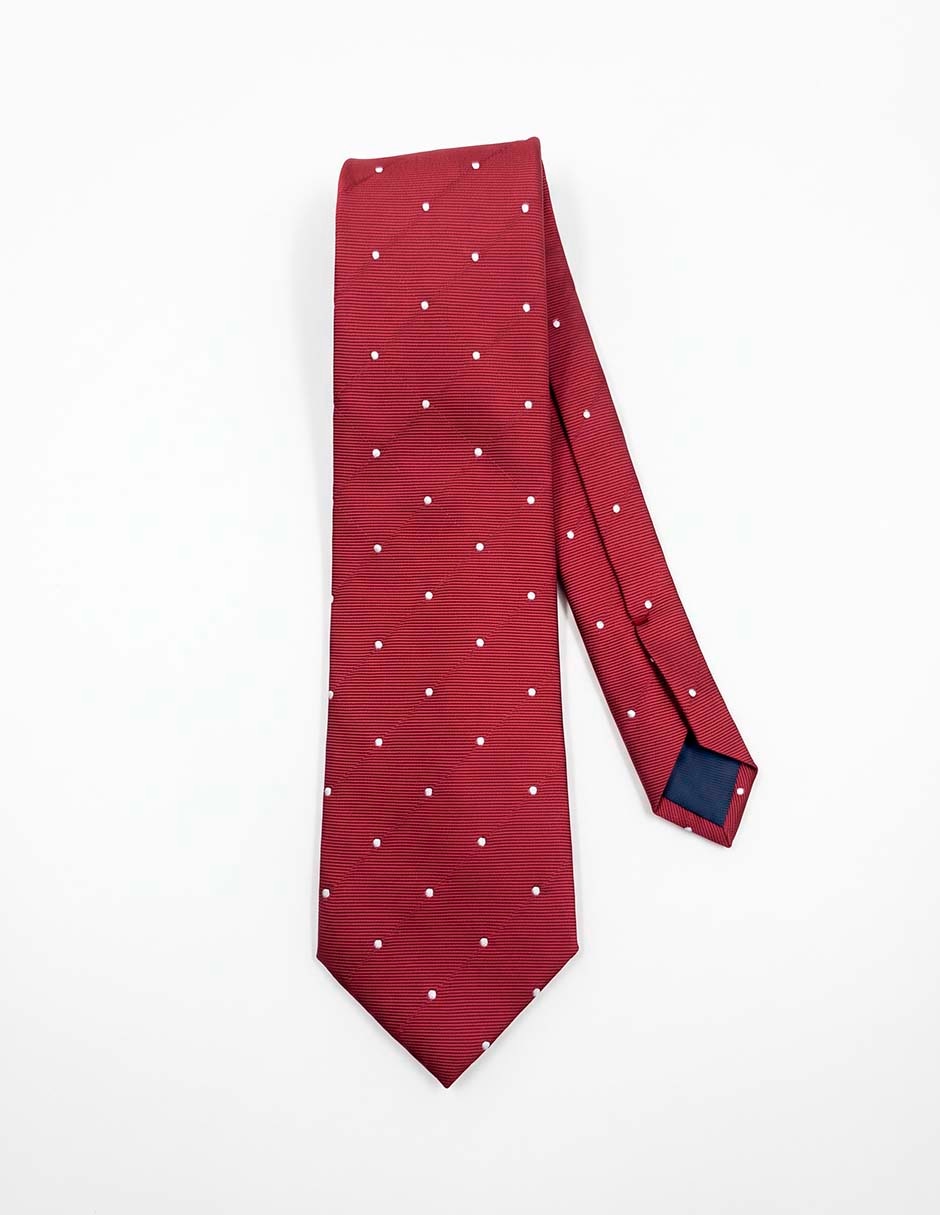 Corbata de seda estampado lunares para hombre