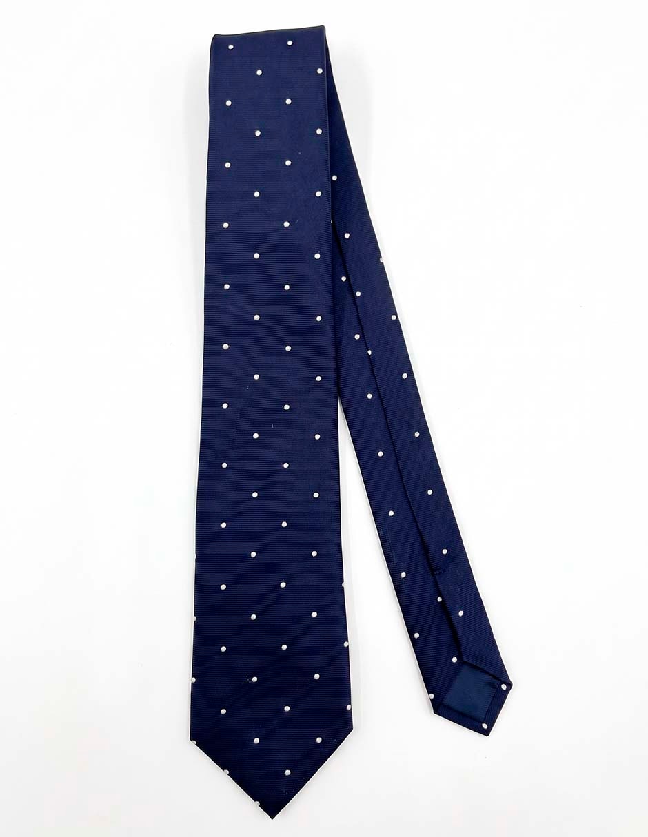 Corbata de seda estampado lunares para hombre