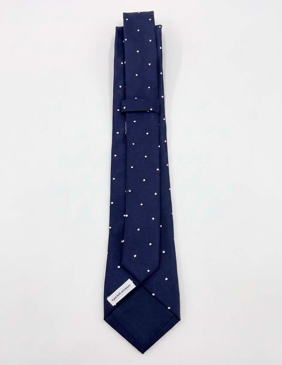 Corbata de seda estampado lunares para hombre 3