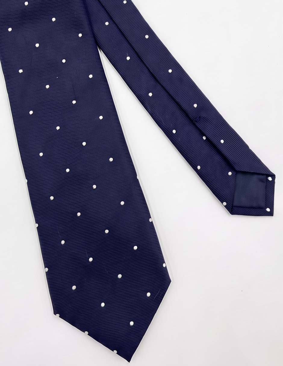 Corbata de seda estampado lunares para hombre 2