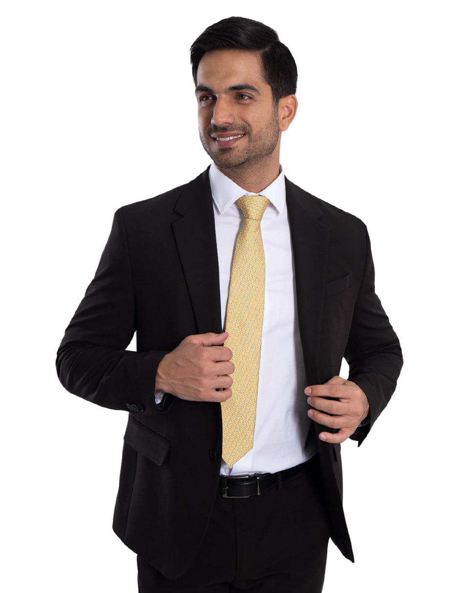 Corbata regular de seda para hombre 4
