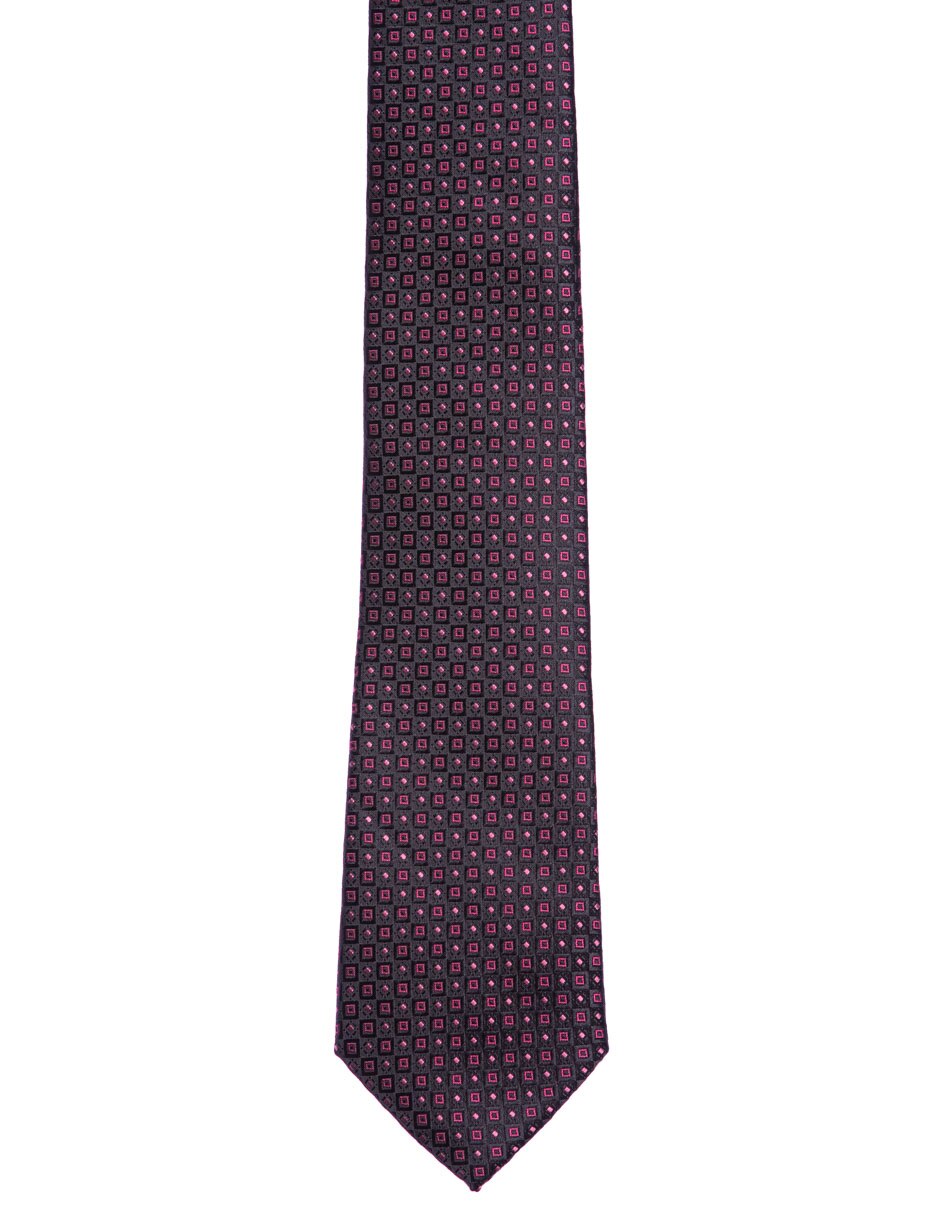 Corbata regular estampado a cuadros para hombre 3